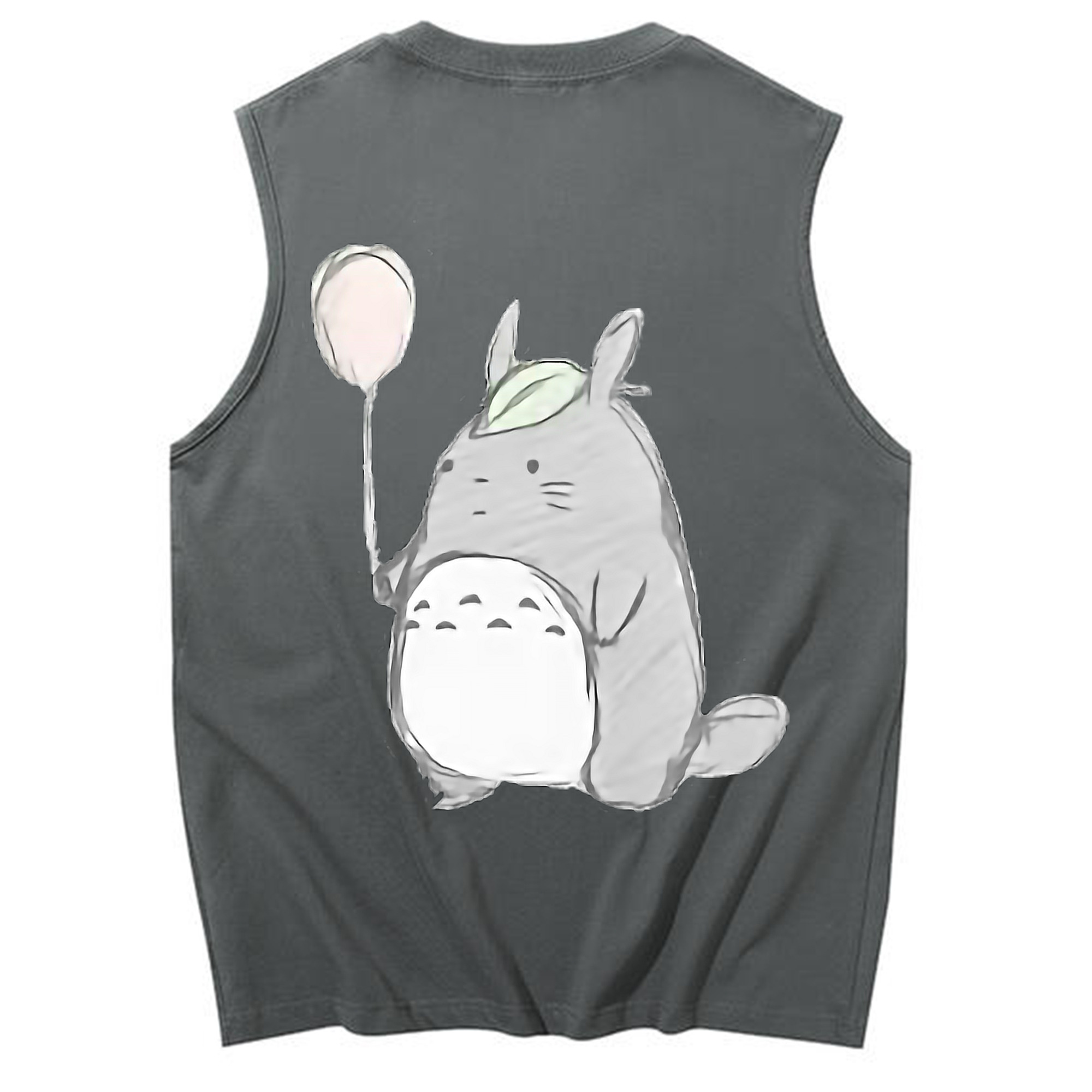 （画像用） となりのトトロ 草壁メイ 草壁サツキ My Neighbor Totoro Satsuki Kusakabe Mei Kusakabe コットン100％タンクトップ（背面プリント）